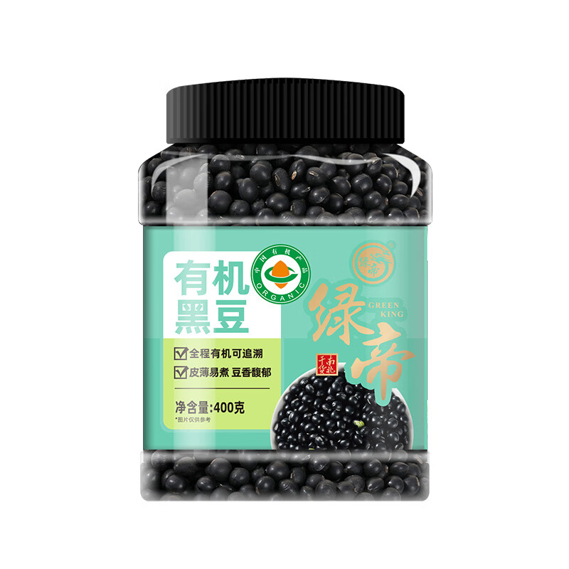 绿帝(GREEN KING)  五谷杂粮 有机黑豆 400g