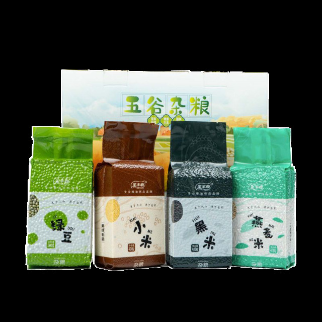 万源市玺丰收 1.7kg 五谷杂粮礼盒1.7kg （绿豆500g+小米400g+黑米400g+燕麦米400g)
