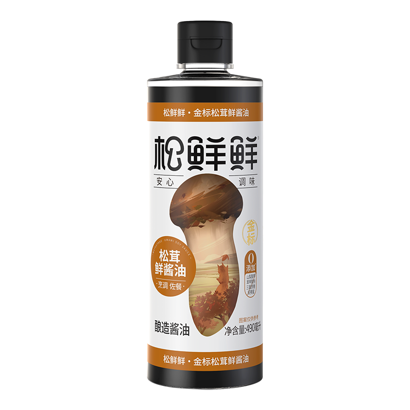 松鲜鲜 金标松茸鲜酱油490ml*2