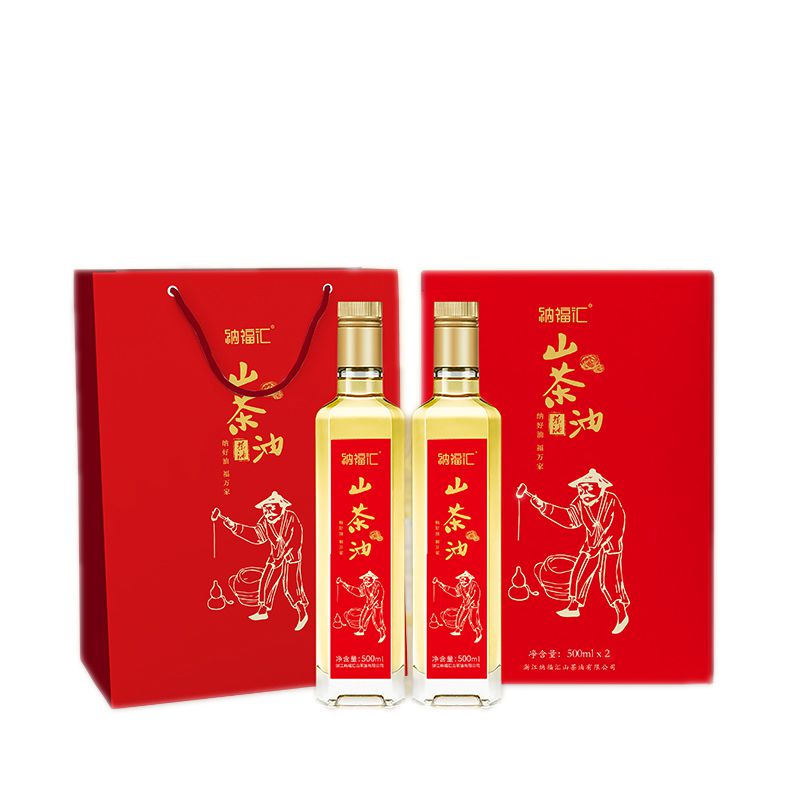 纳福汇山茶油佳节特供礼盒500*2 物理压榨食用油山茶籽油 500ml*2礼盒