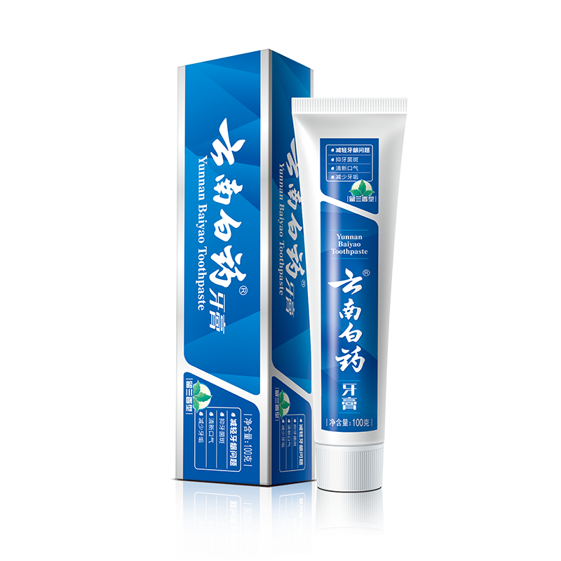 云南白药牙膏留兰香型100g*2支