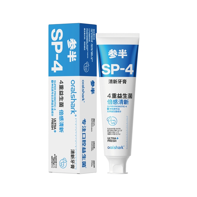 参半oralshark动感薄荷味清新牙膏-SP4:120g