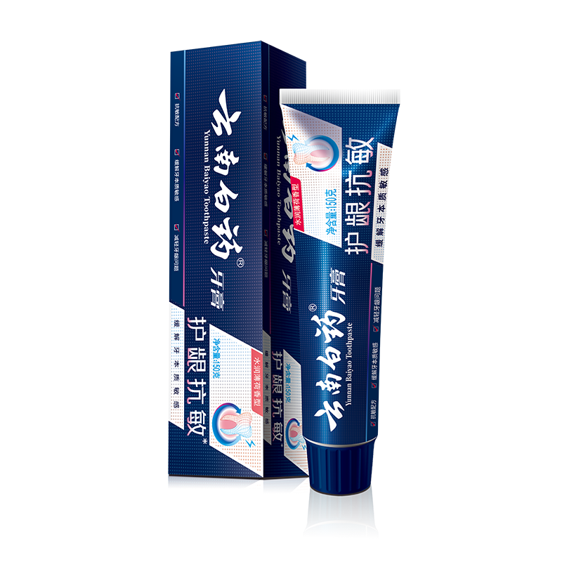 云南白药牙膏双效抗敏水润薄荷150g