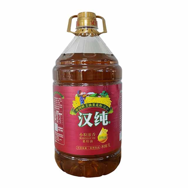 陕西汉中市汉纯小粒浓香菜籽油5L