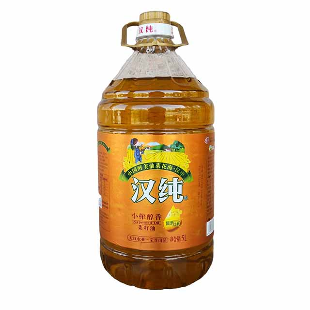 陕西汉中市汉纯小榨醇香菜籽油食用油5L