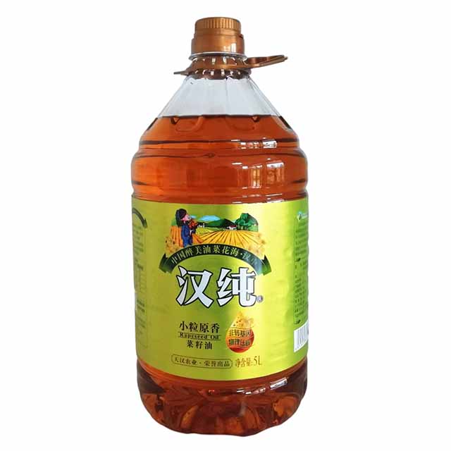 陕西省汉中市汉纯小粒原香菜籽油5L