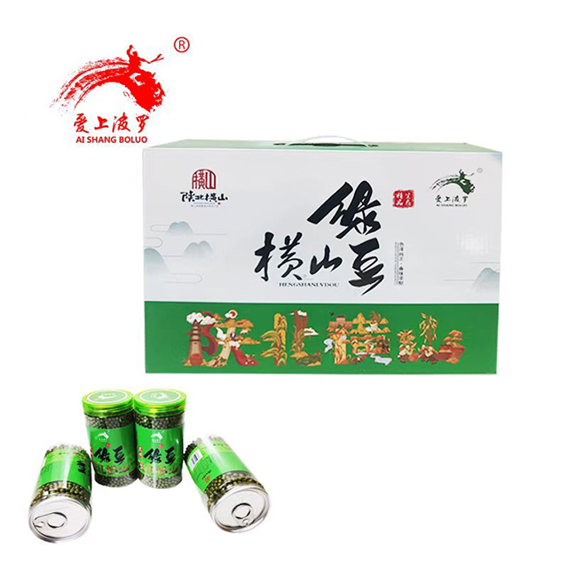 陕西省榆林市爱上波罗 绿豆礼盒0.5kg*4罐易拉罐装