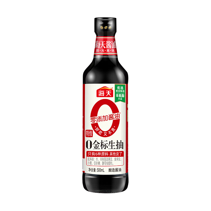 海天0金标生抽500ml(PET瓶)