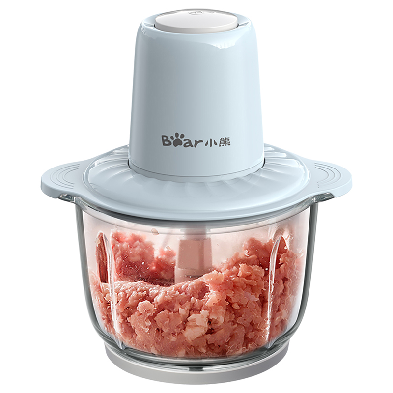 小熊（Bear）绞肉机多功能电动料理机2L浅蓝色QSJ-C03B1