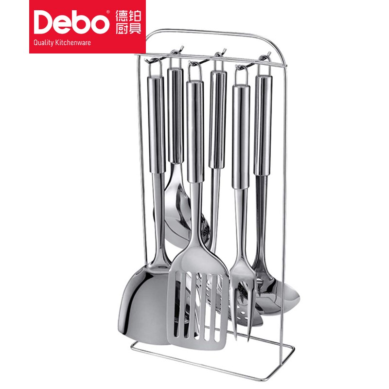 Debo德铂 伊托堡厨房烹饪用具七件套不锈钢锅铲汤勺漏勺饭勺 DEP-106