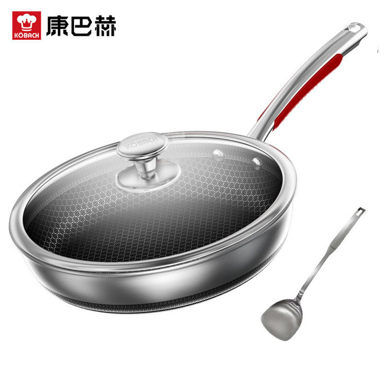 康巴赫 悦厨款316L双面纹深煎盘不粘平底锅26cm KGY-J26A