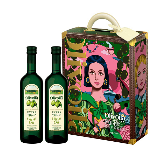 欧丽薇兰特级初榨橄榄油简装礼盒  750ML*2
