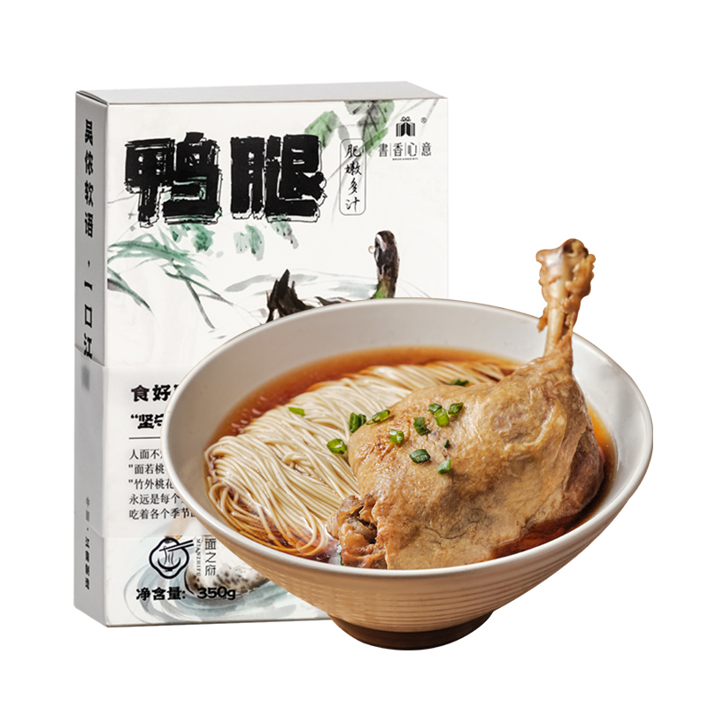 书香心意鸭腿奥灶面 411g/盒