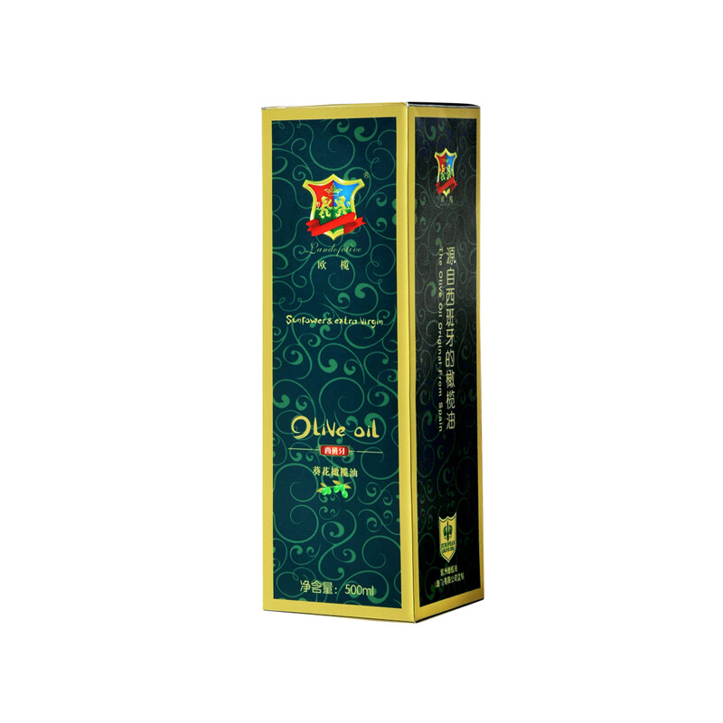 QZ欧榄 初榨葵花橄榄油 500ml单瓶小礼盒 A26-1