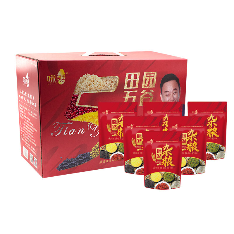 QZ咪然 田原五谷杂粮A套餐 东北五谷粗粮礼盒装2.4kg