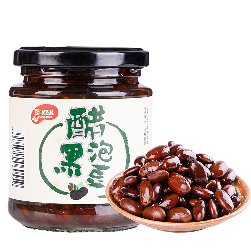 【QZH】醋泡黑豆 蜂蜜款/木糖醇款 开盖即食 古法工艺 河南封丘 农家黑豆 230g*2瓶