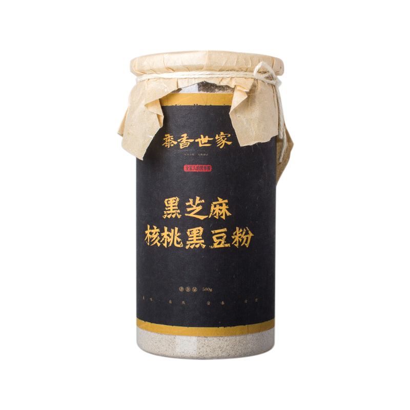 【QZ】黍香世家黑豆黑芝麻核桃粉500g