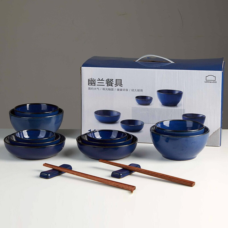 QZ乐扣乐扣幽兰14件套韩式餐具 YSH230011