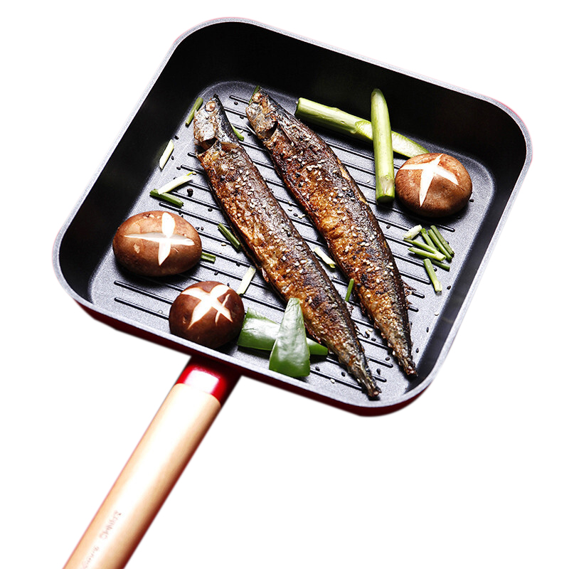 QZM三禾 Beautyouth 25X25CM方煎盘-红色