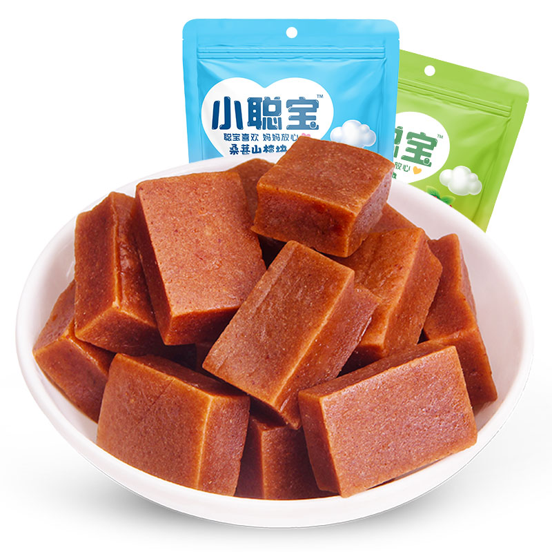 【QZ】红谷林小聪宝果蔬山楂块106g*5山楂条糕山楂片小零食山楂干果丹皮