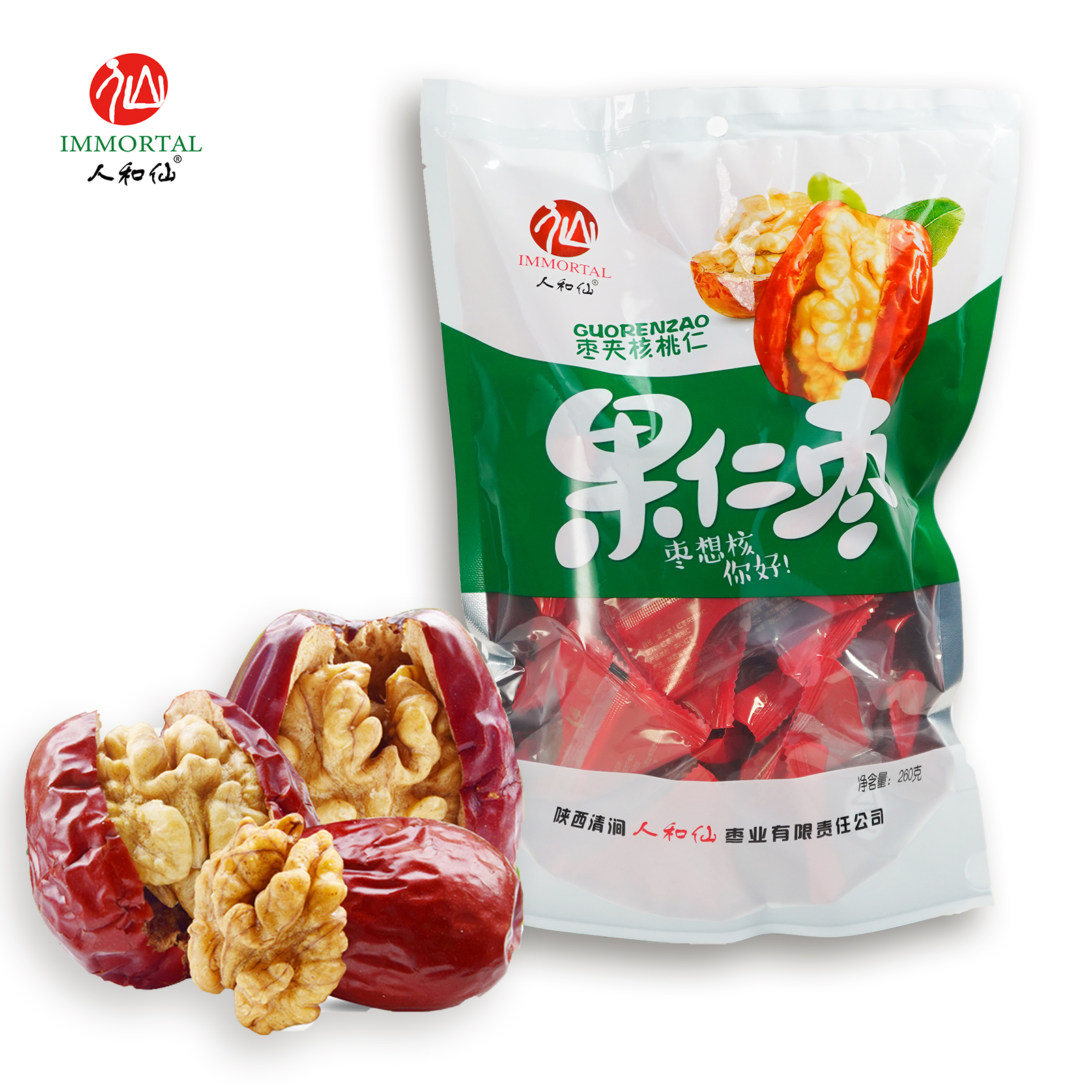 【消费帮扶】人和仙果仁枣（枣夹核桃）260g