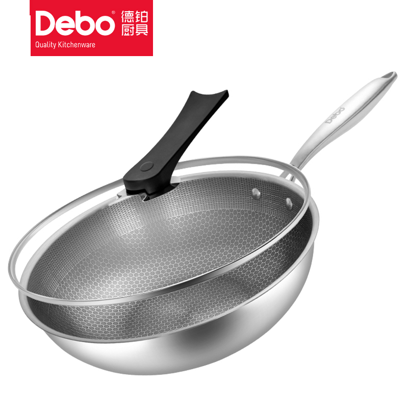 【QZ】Debo德铂卡恩配可立盖炒锅DEP-DS192
