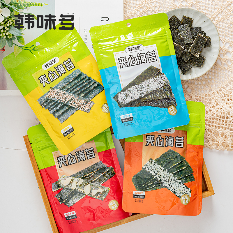 【QZM】韩味多韩味多夹心海苔脆30g儿童宝宝即食休闲零食