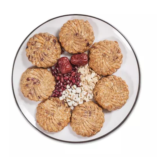 【QZX】赤小豆薏米燕麦饼【五谷杂粮，奶香酥松，备受妹子追捧的粗粮代餐，高饱腹低摄入，全家人的营养早餐】