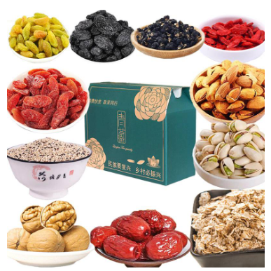产地直发—青海民和县青海特产枸杞青稞麦片多种干果组合礼盒3400g